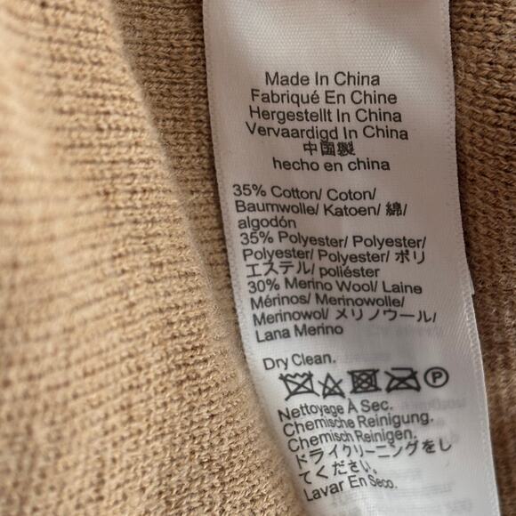 J. Crew Khaki Tan Juliette Collarless Open Front Cardigan Sweater Blazer - Picture 11 of 12